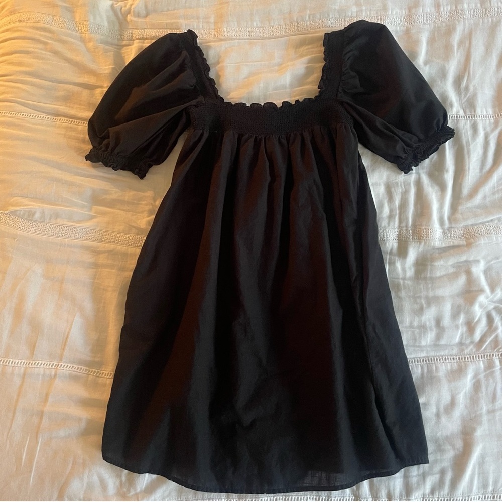 Something Navy Black Textured Dress